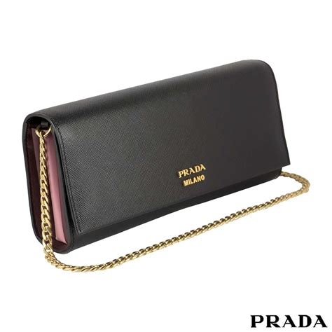 prada black clutch bag|prada authentic bag.